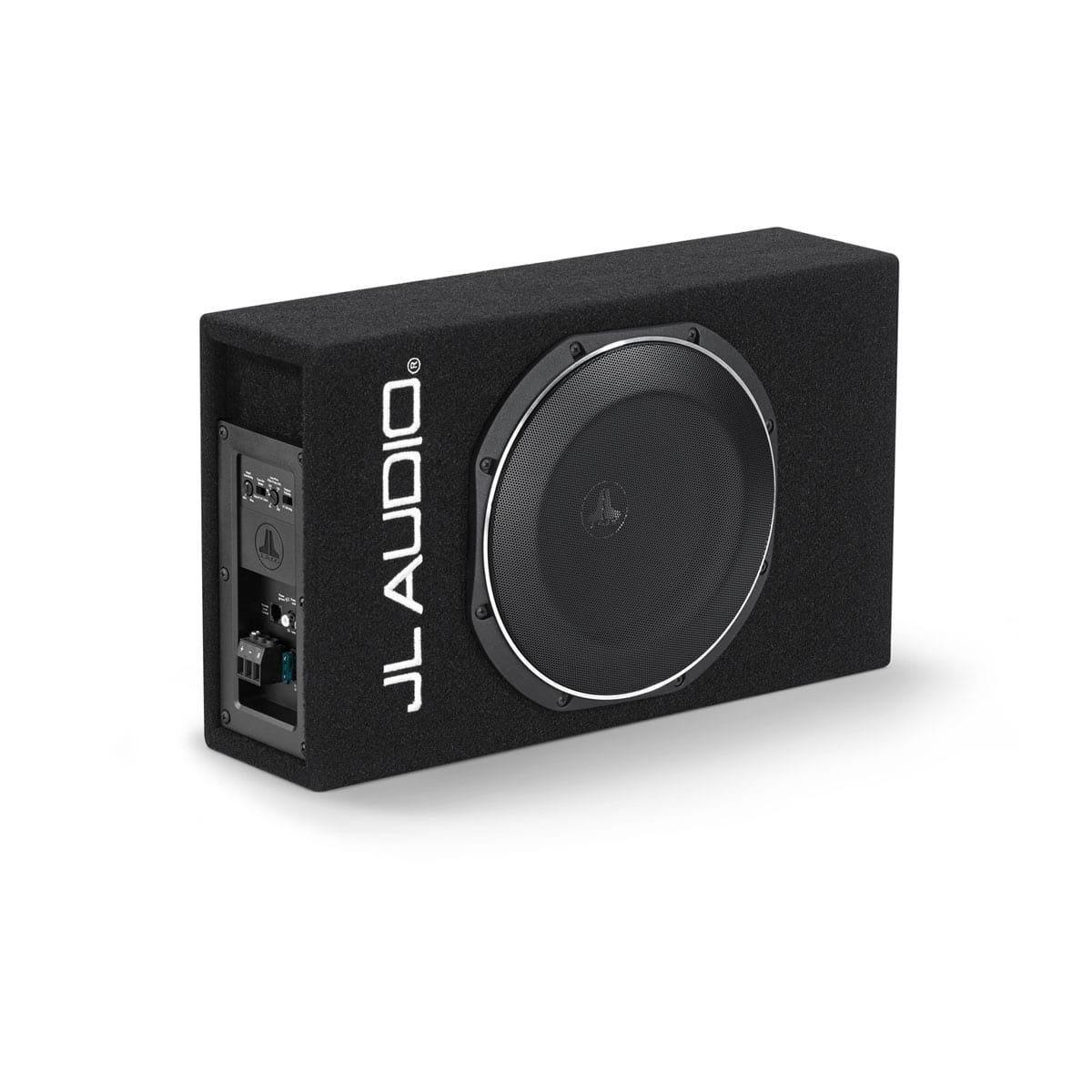 PowerWedge+™ TW1 Amplified Enclosed Car Subwoofer