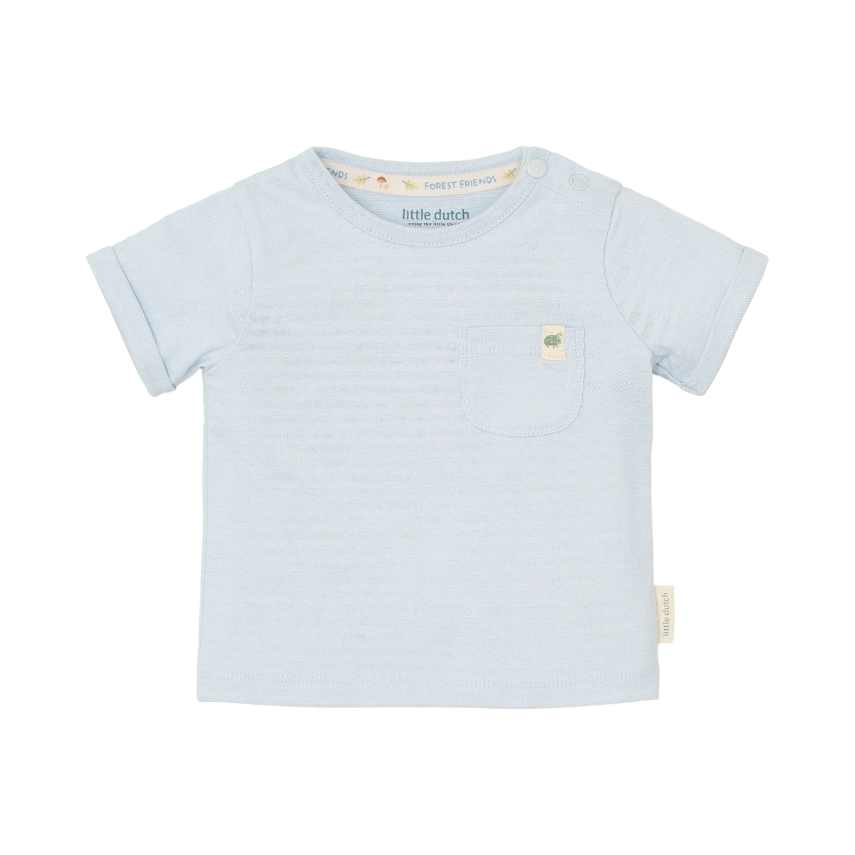 Gestreept shirt korte mouw - Blauw