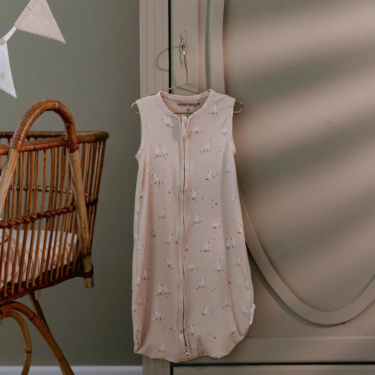 Slaapzak zomer – Beige – Maat 90 cm – Newborn Naturals – Little Goose
