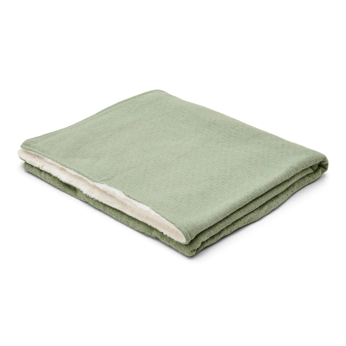 Gebreid wiegdeken - Fleece – Groen – Essentials