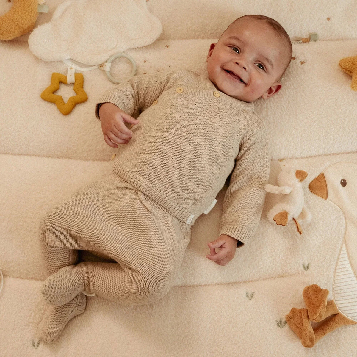 Gebreide broek - Beige - Newborn Naturals