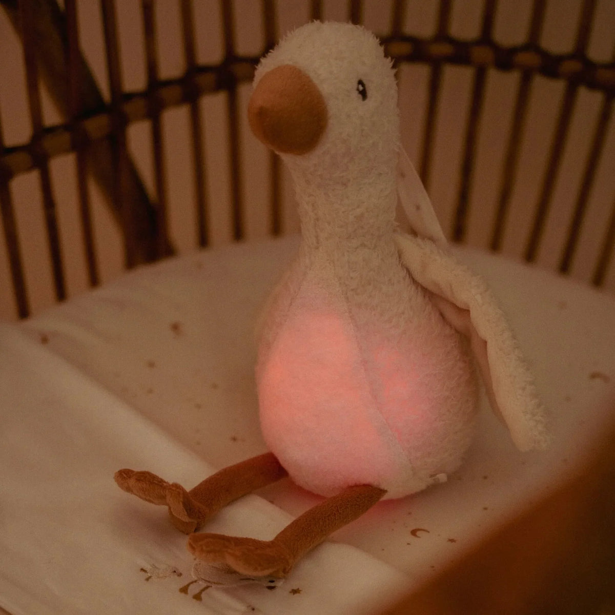 Knuffelgans Licht & Geluid - Wit - Little Goose