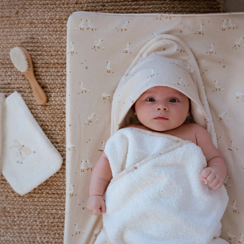 Aankleedkussenhoes - Beige - Newborn Naturals - Little Goose
