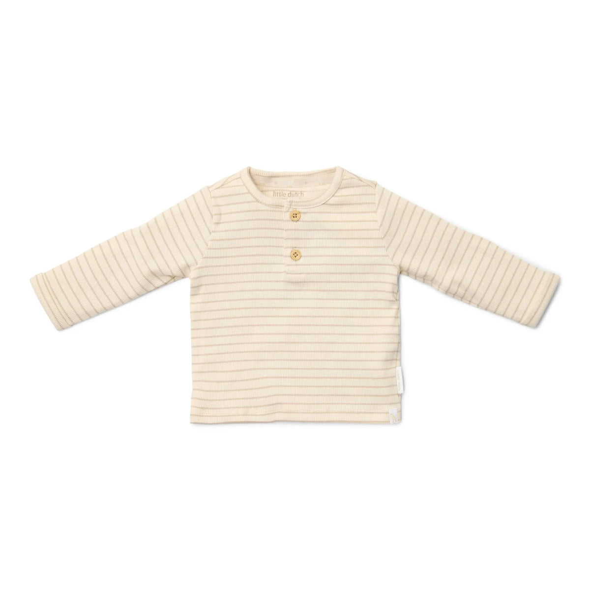 Shirt lange mouw - Beige - Newborn Naturals - Stripe