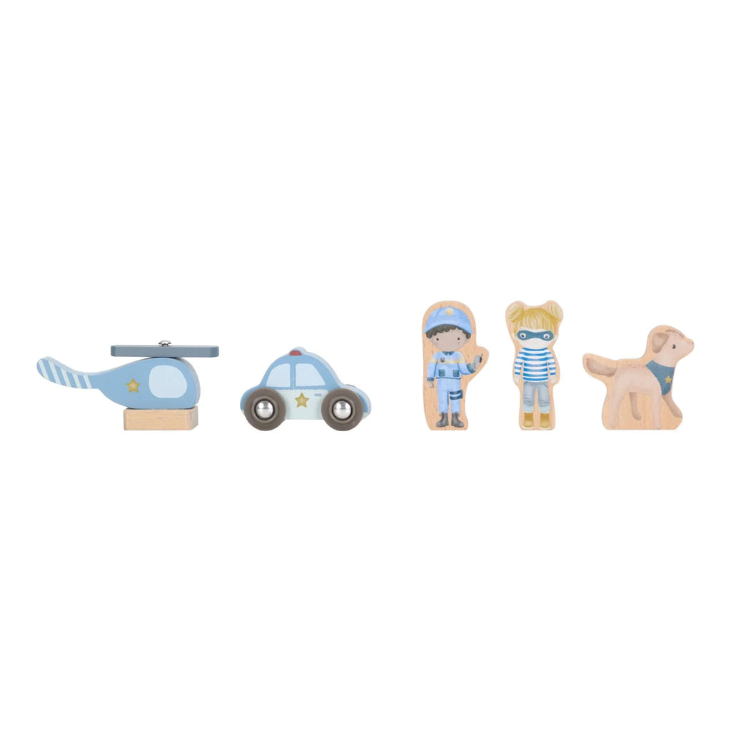 Houten politiebureau – Blauw – Essentials