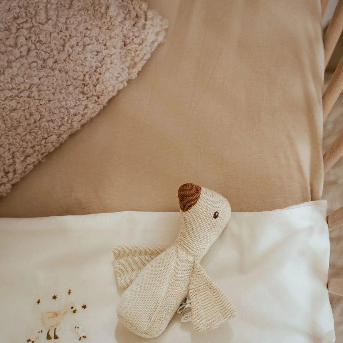 Ledikant hoeslaken - Beige - Essentials