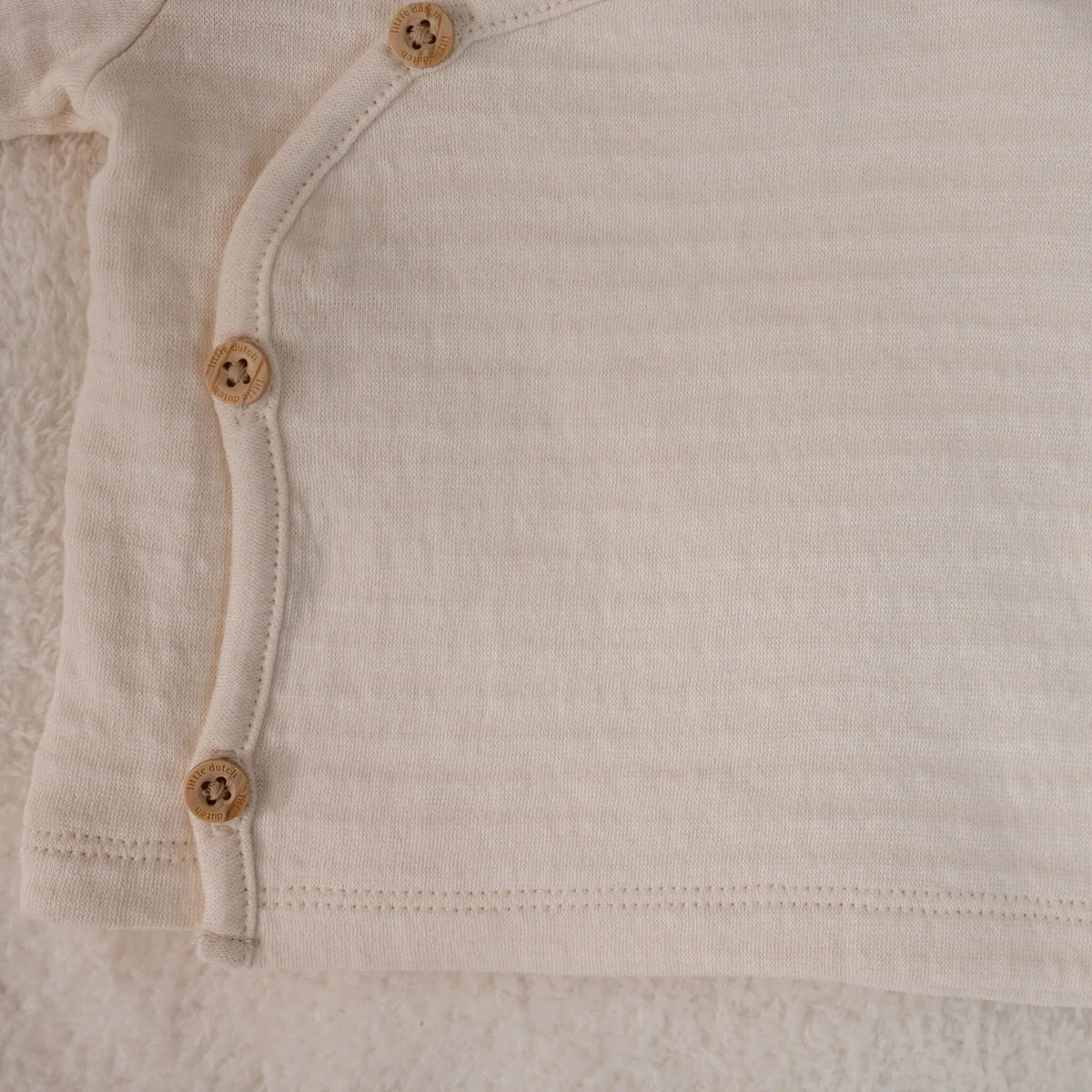 Shirt overslag lange mouw - Beige - Newborn Naturals