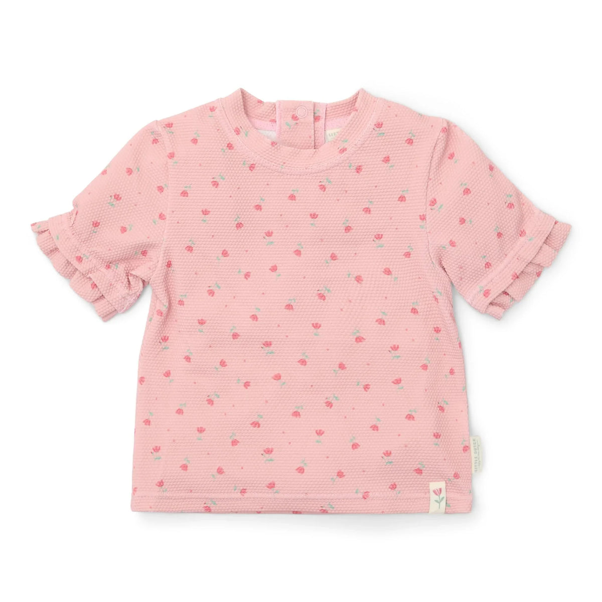 Zwemshirt korte mouw - Lichtroze - Sunny Flowers