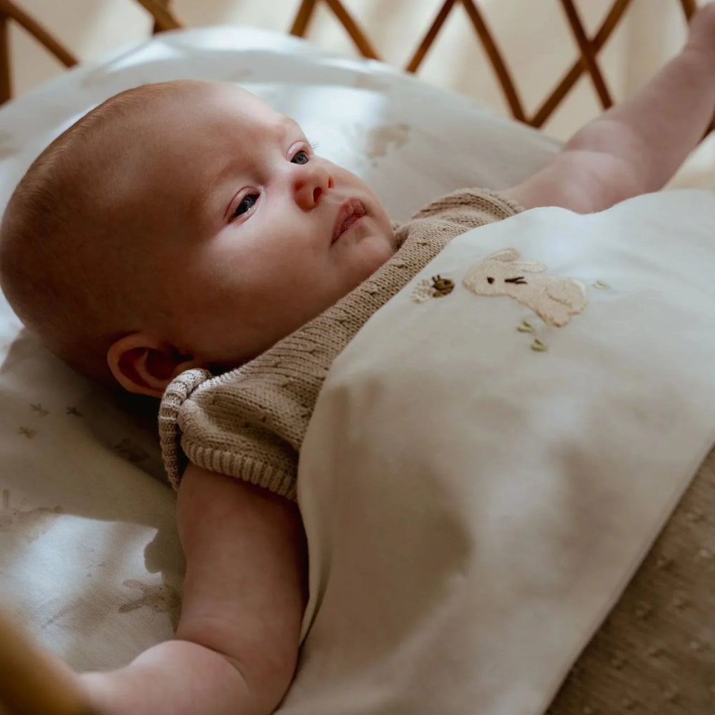 Wieglaken - Wit - Newborn Naturals - Baby Bunny