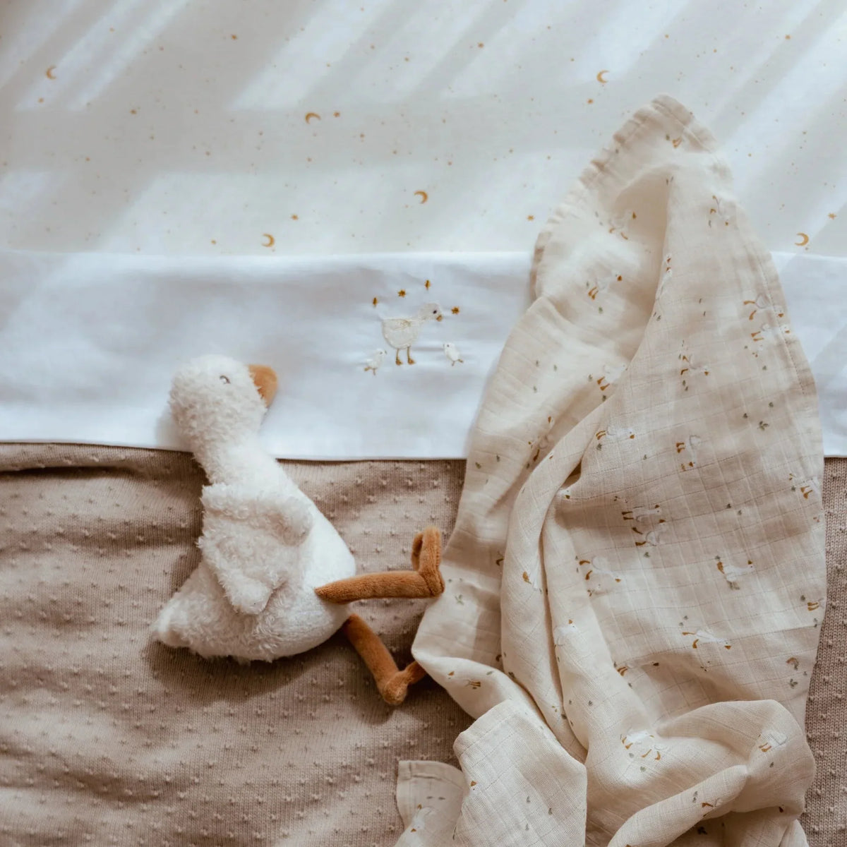 Wieg hoeslaken - Wit - Newborn Naturals - Little Goose
