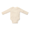 Romper overslag lange mouw - Beige - Newborn Naturals - Stripe