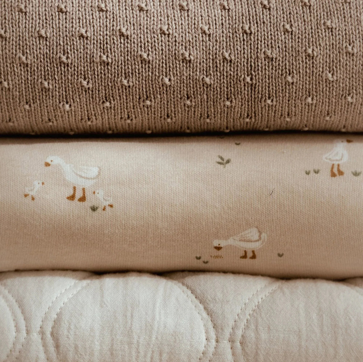 Ledikant deken - Fleece - Beige - Newborn Naturals - Little Goose