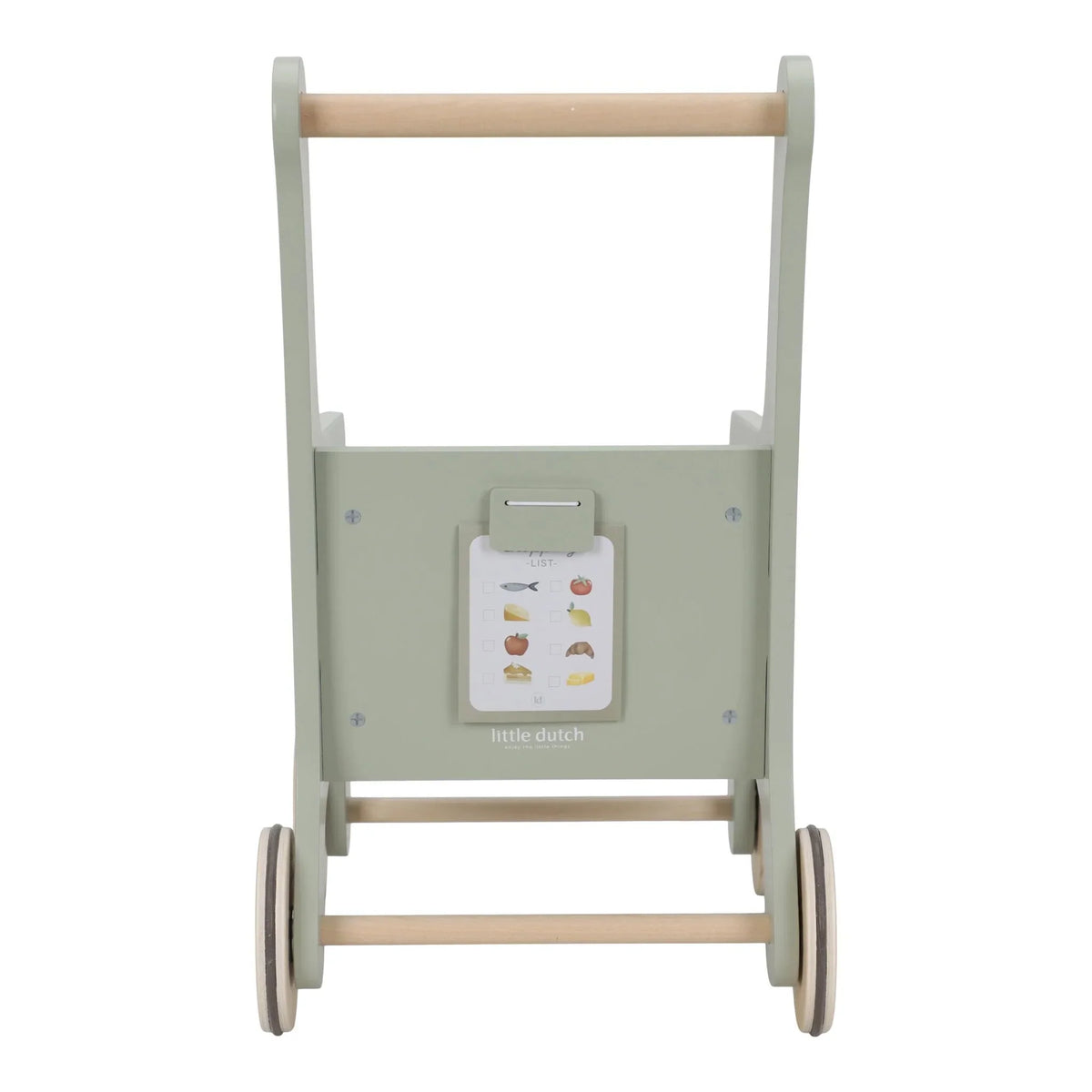Houten winkelwagen - Groen