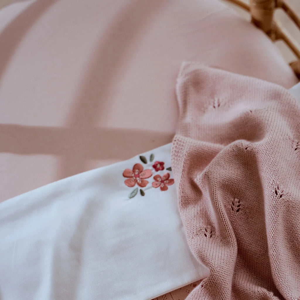 Wieg hoeslaken - Roze - Essentials