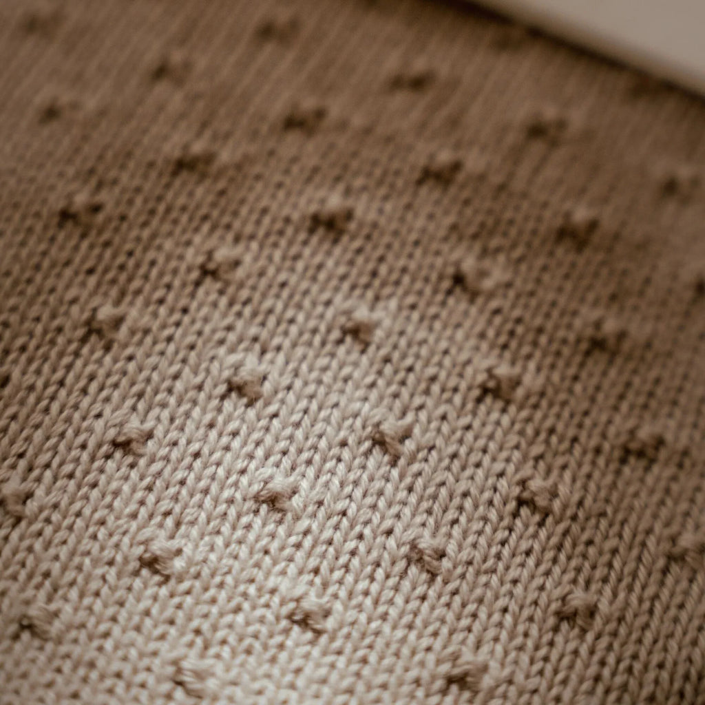 Gebreid ledikantdeken - Fleece - Beige - Essentials