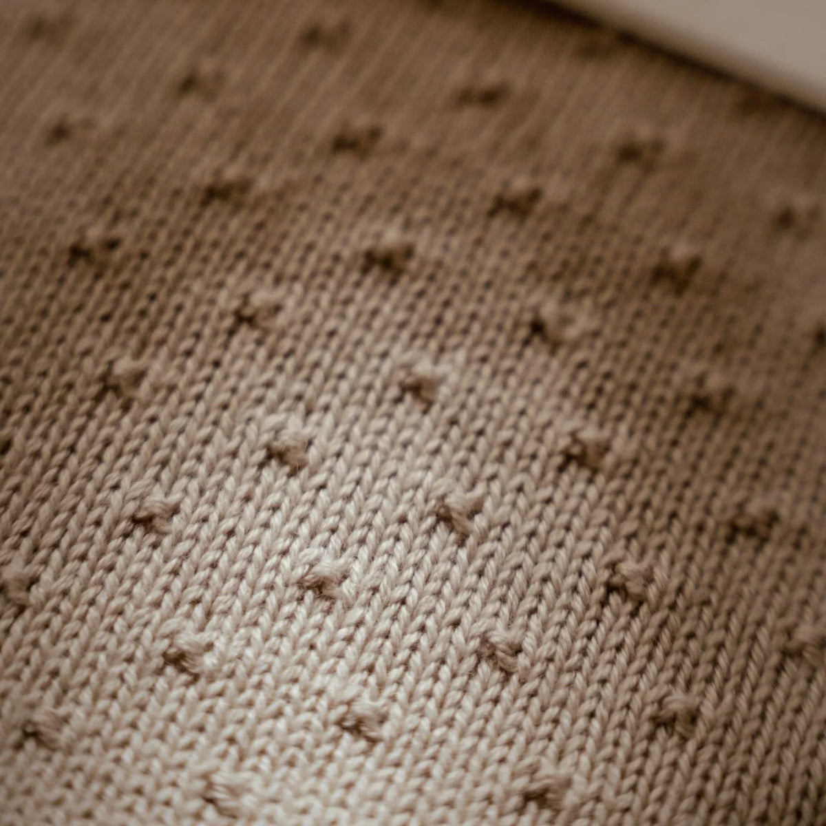 Gebreid ledikantdeken - Fleece - Beige - Essentials