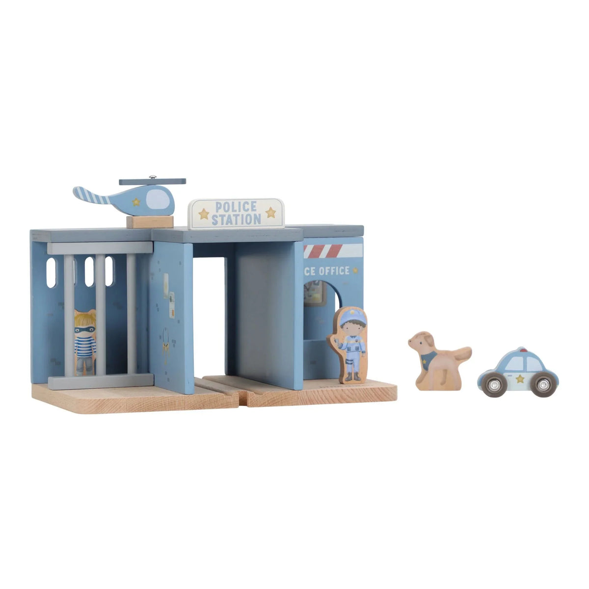 Houten politiebureau – Blauw – Essentials
