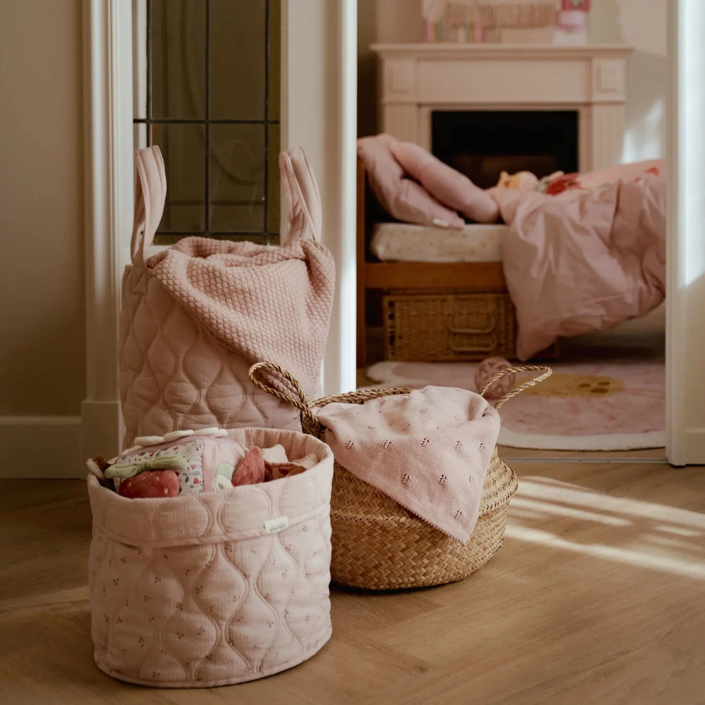Gebreid wiegdeken - Fleece - Roze - Essentials