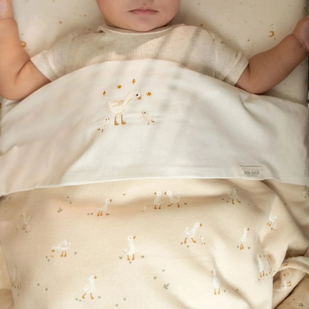 Wiegdeken - Fleece - Beige - Newborn Naturals - Little Goose