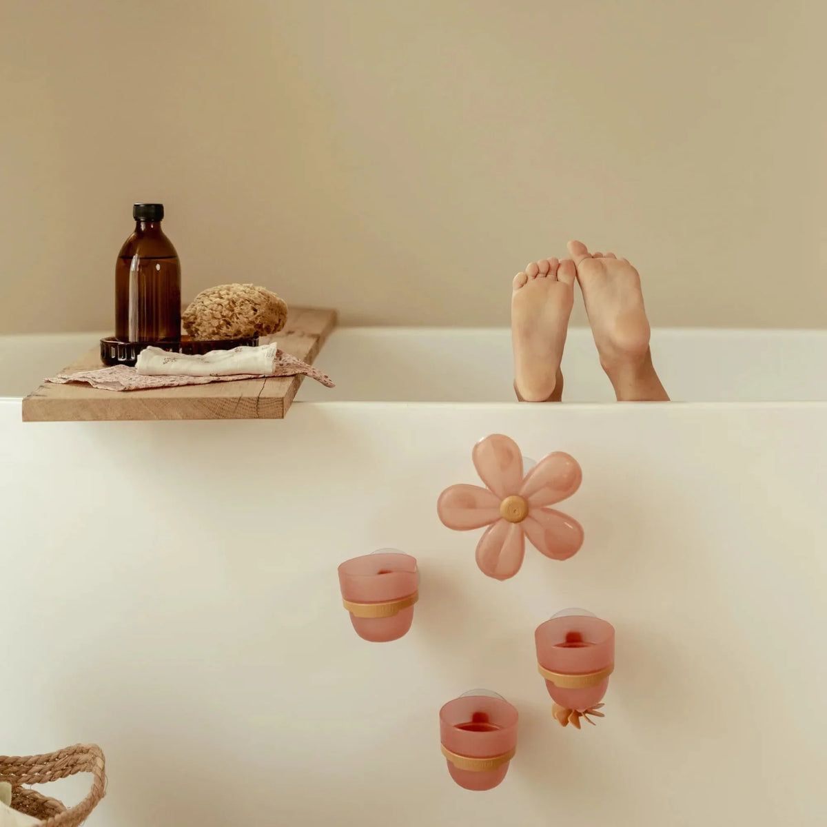 Badwand bekers - roze - Essentials