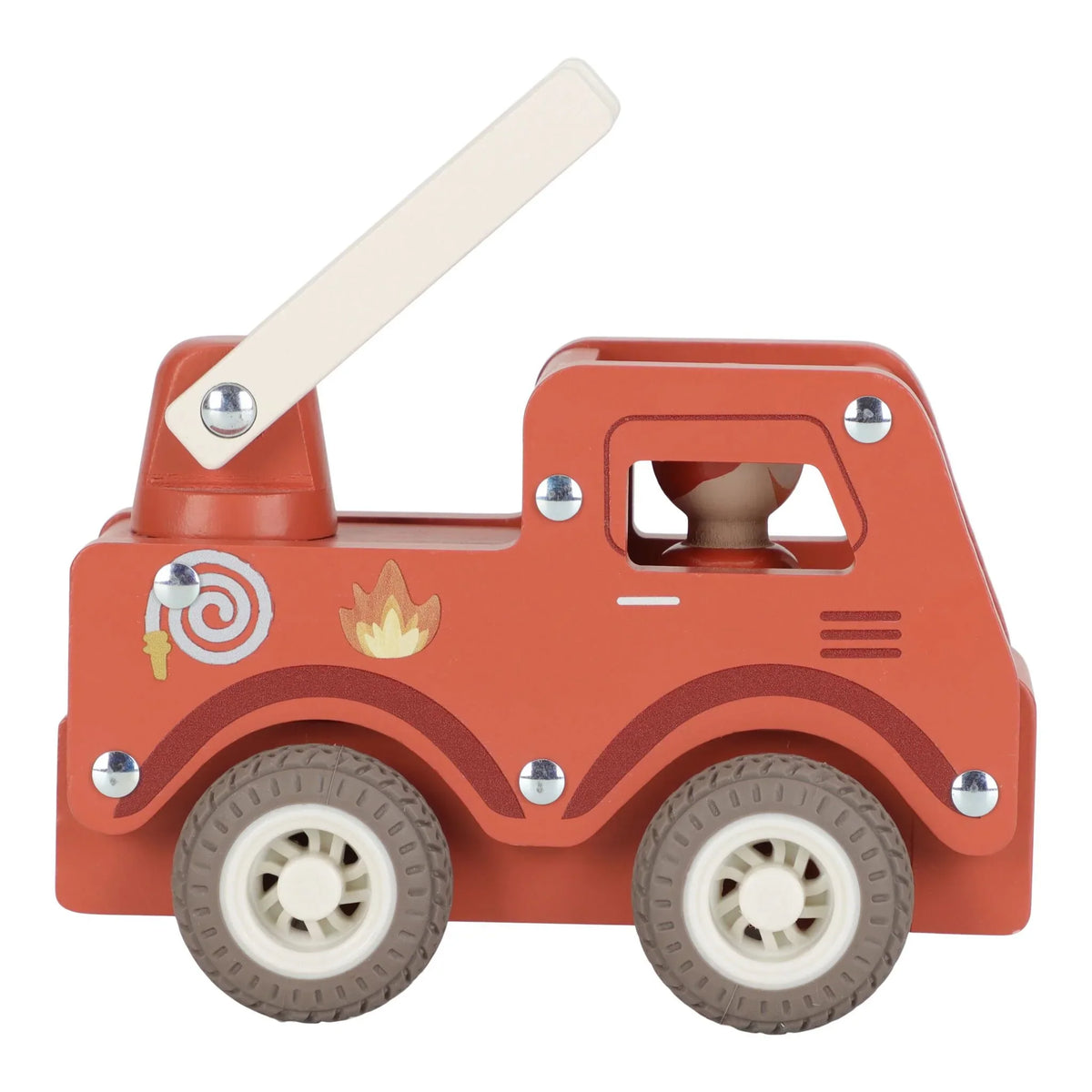 Houten brandweerwagen – Rood – Essentials